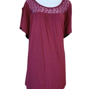 Old Navy Maroon Women's 4X Blouse